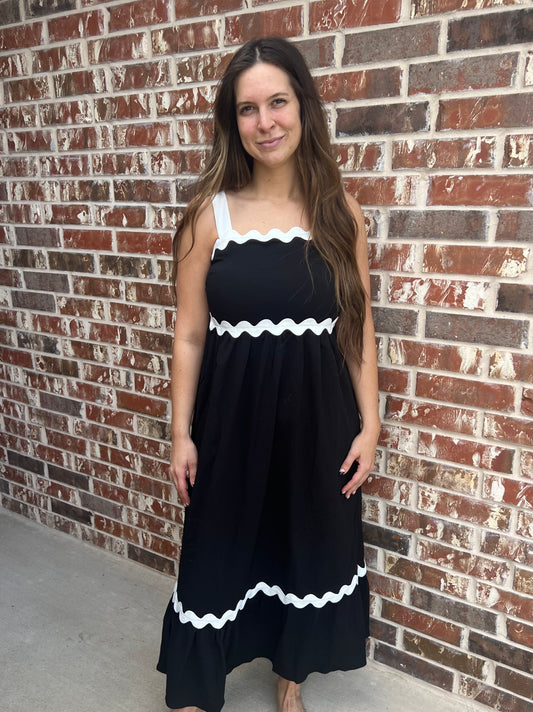 Ric Rac Maxi Dress wish Smocked Back